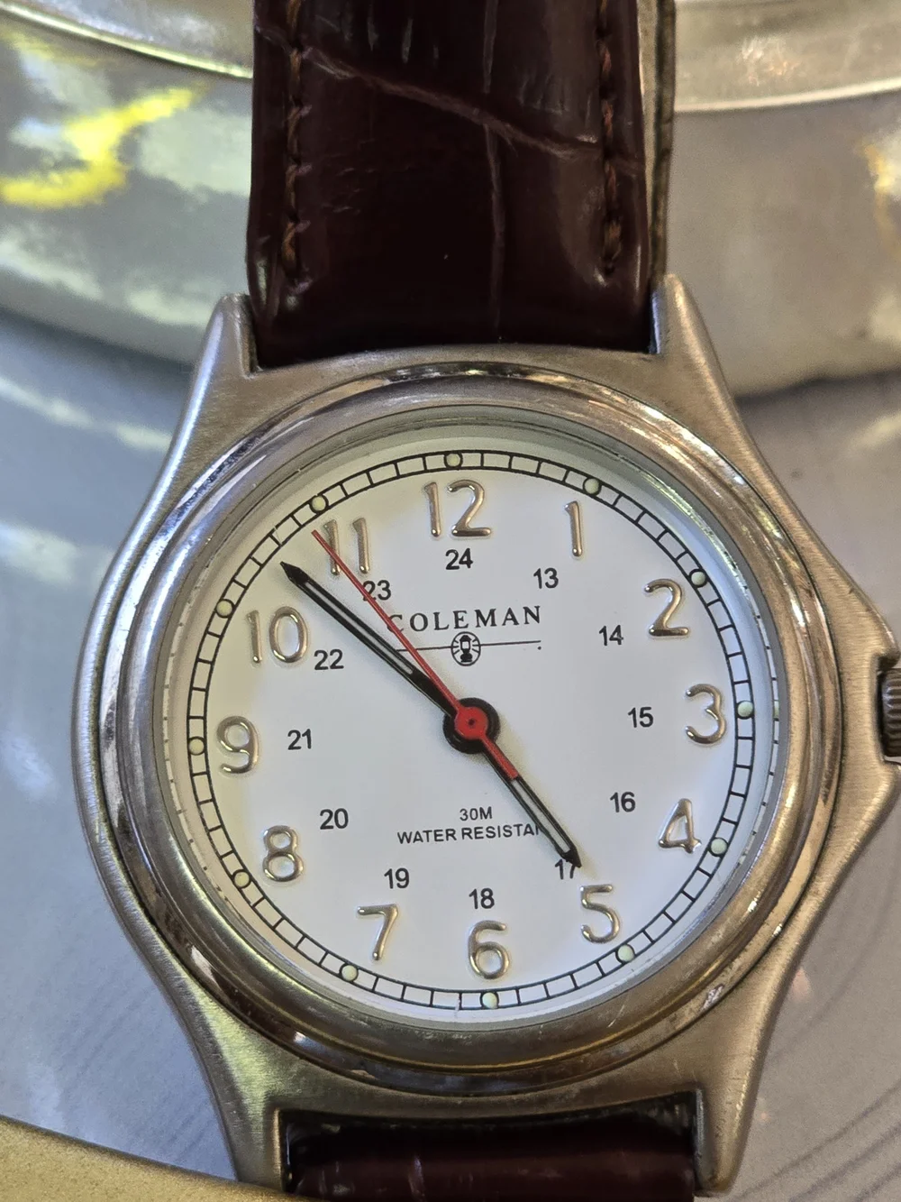 Coleman Brown Leather Strap Men's Watch - Brown